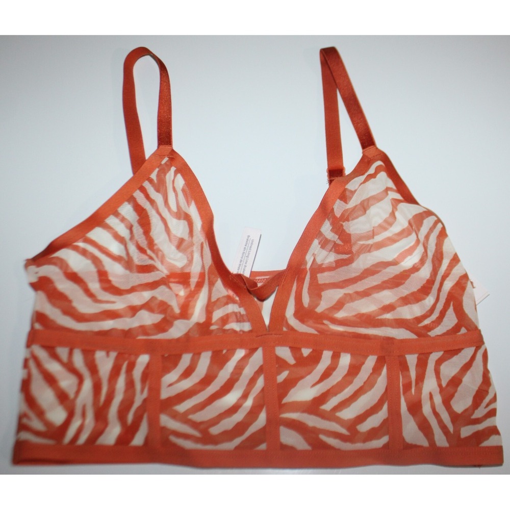 Women's Mesh Bralette - Auden - Orange - Size XS